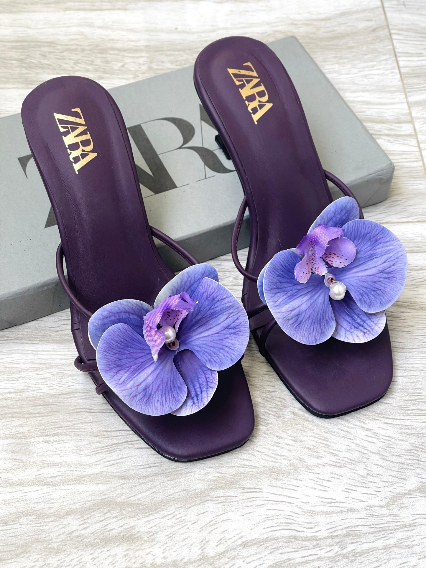 ZARA FLOWER HEELS