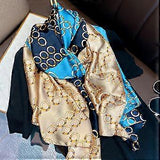 Exotic Ombre Leopard Satin Silk Scarf
