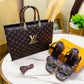 Louis Vuitton Block Heel & Bag Set