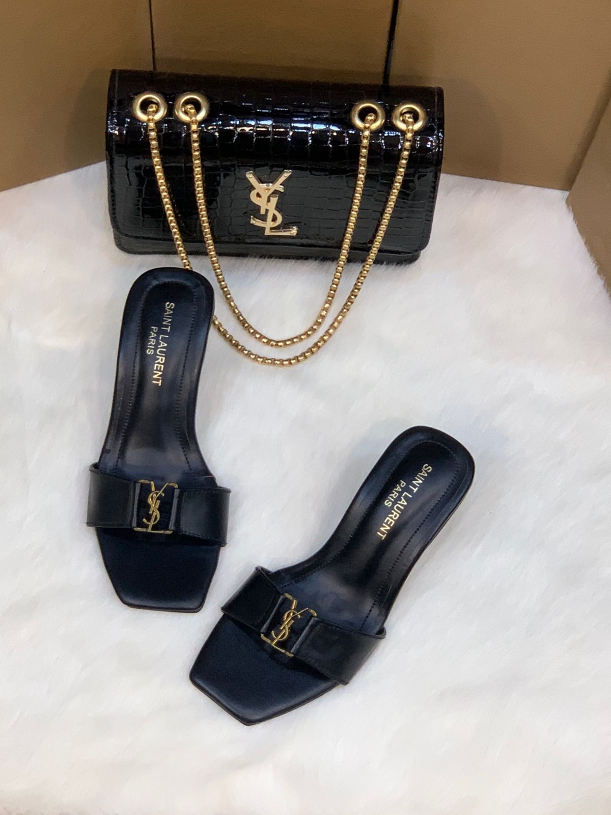 Yves Saint Lauren Heel & Bag Set